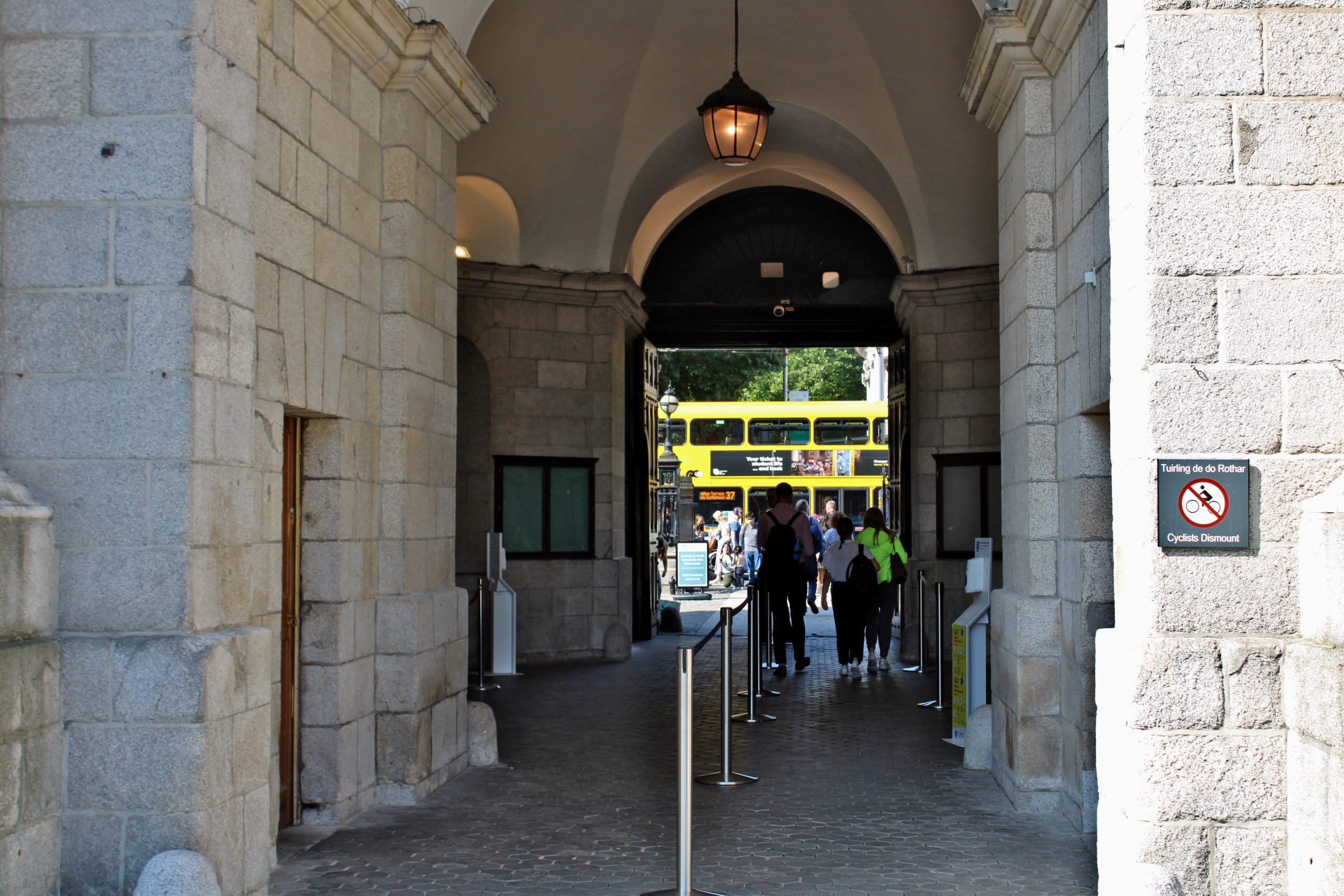 Trinity's Front Gate open during Senior Freshers' Week 2021.