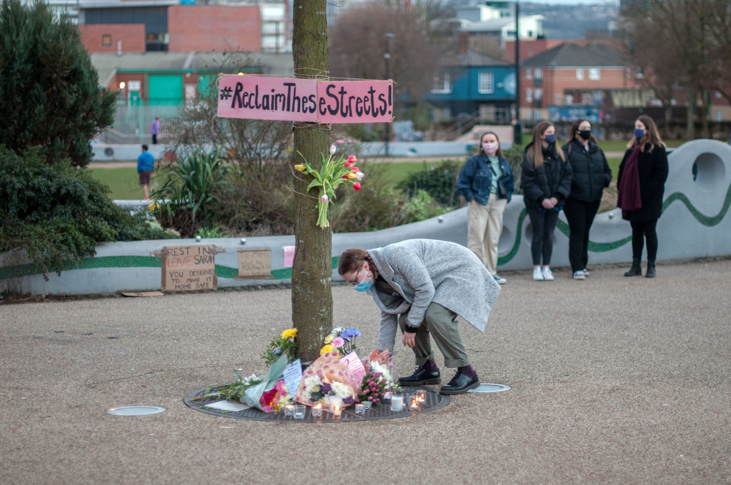 A vigil for Sarah Everard in Sheffield.